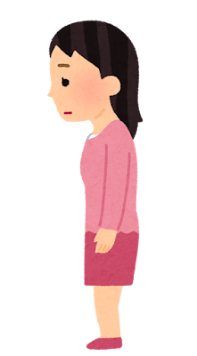 猫背　女性
